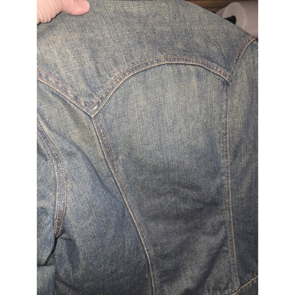 GAP Vintage 2003 Sherpa Lined Denim Jacket Women’s Medium • Band Collar Western - Picture 13 of 13